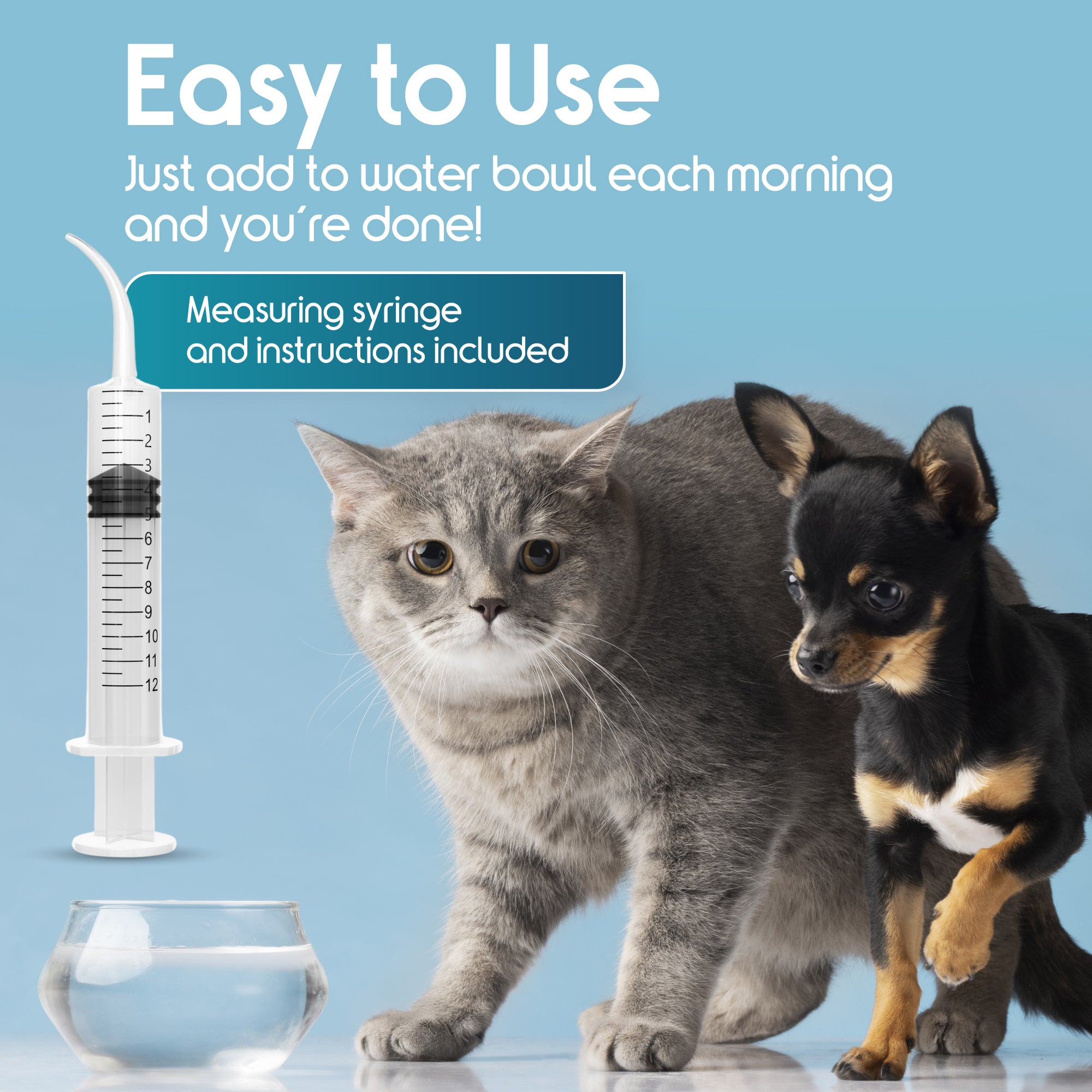 ioVet™ Oral - 4 oz bottle and a dispensing syringe