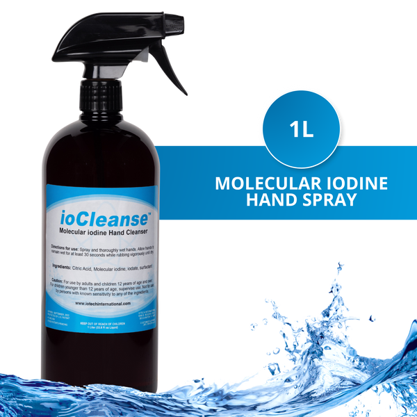 ioCleanse™ Hand Cleanser Plus Sprayers - 12 (1 liter bottles) Case