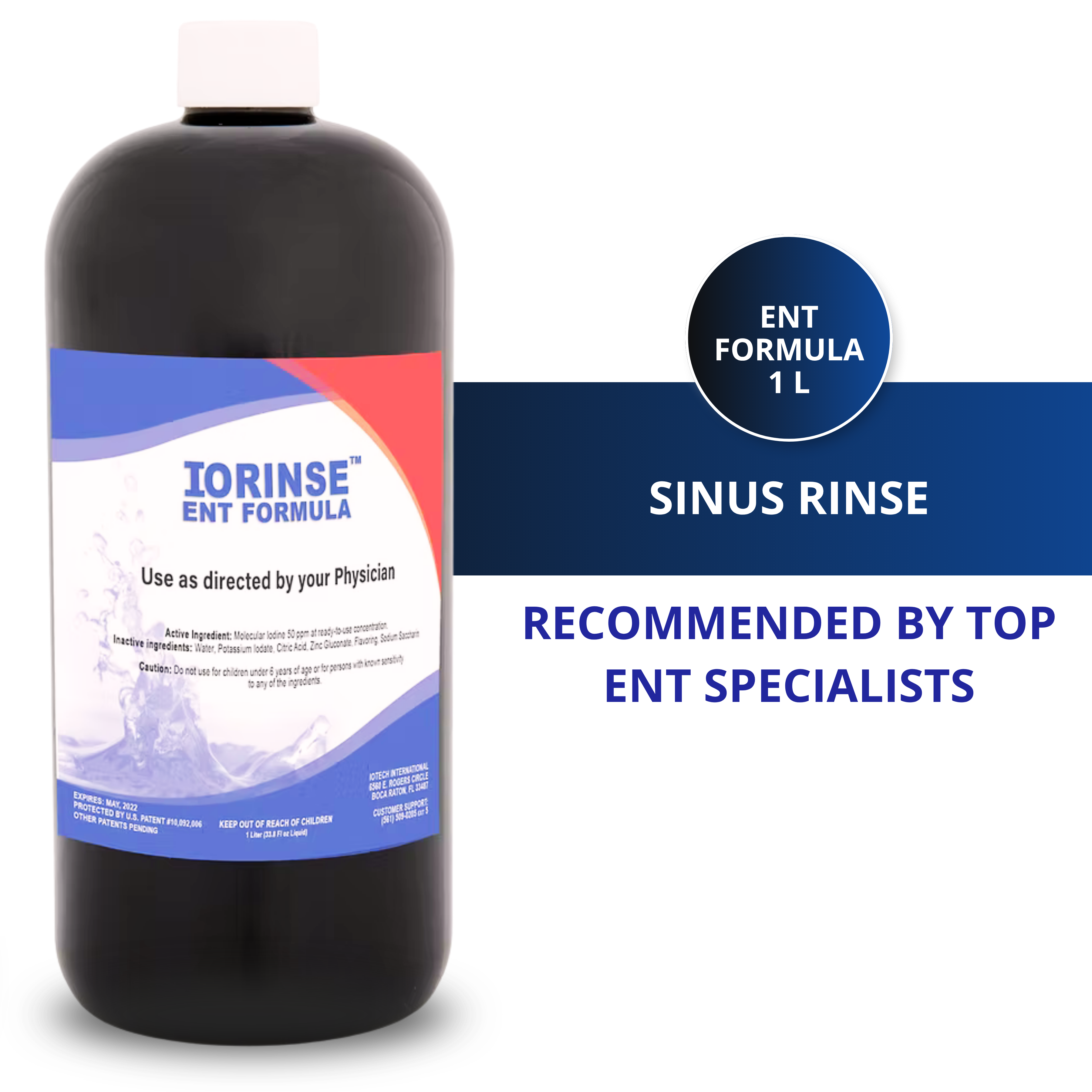 ioRinse™ Concentrate ENT Formula - 1 liter bottle