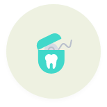 Dental floss representing surface flossing