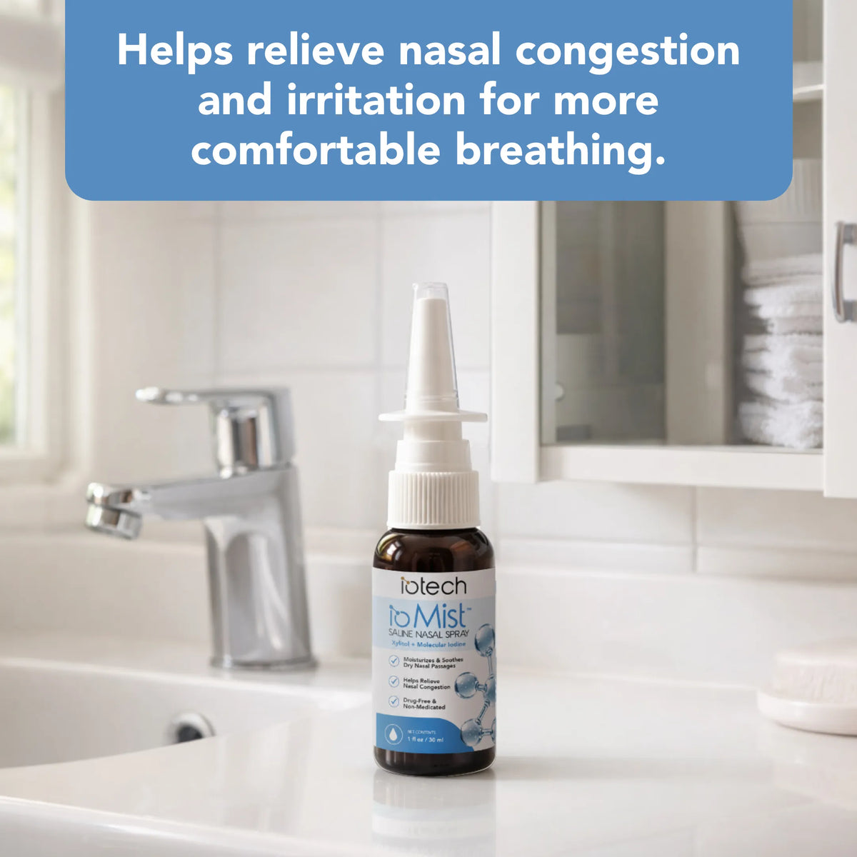 ioMist™ Saline Nasal Spray with Xylitol - 1 oz bottle – IoTech