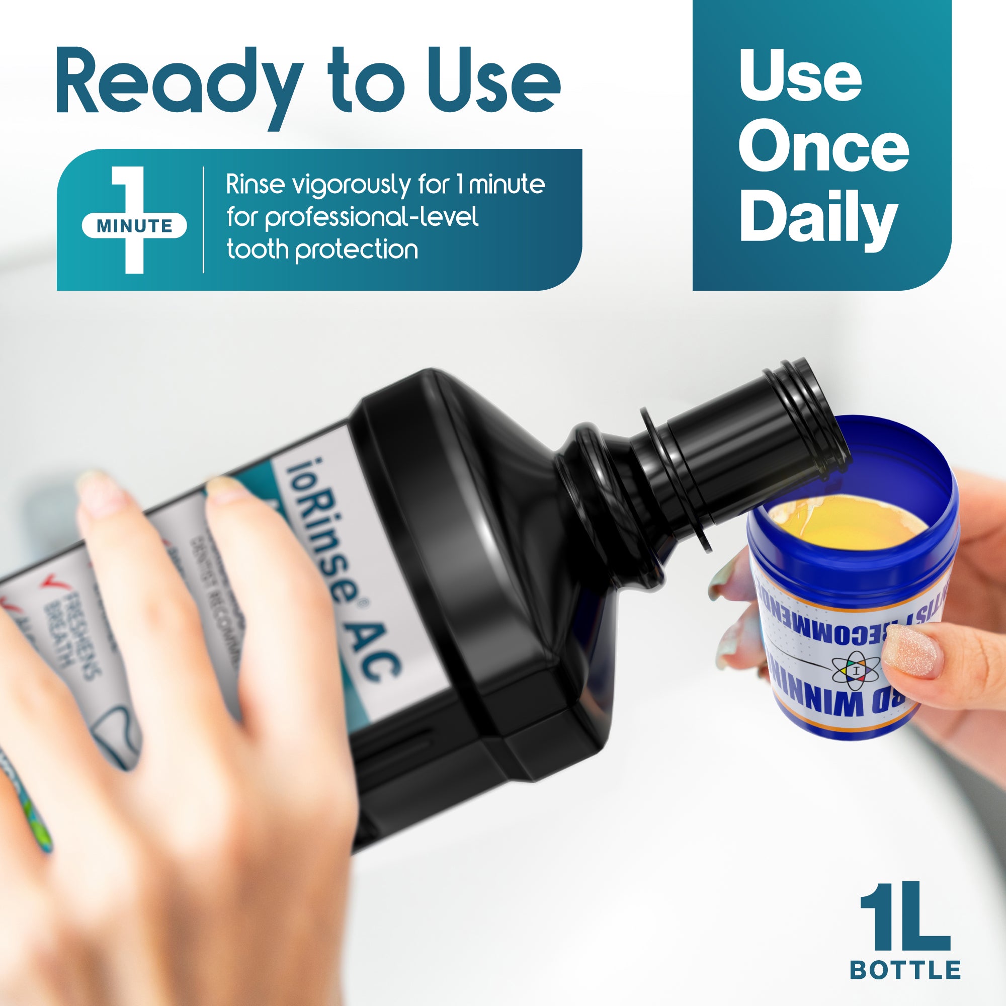 ioRinse AC - Anti-Cavity Oral Rinse 1 L Bottle