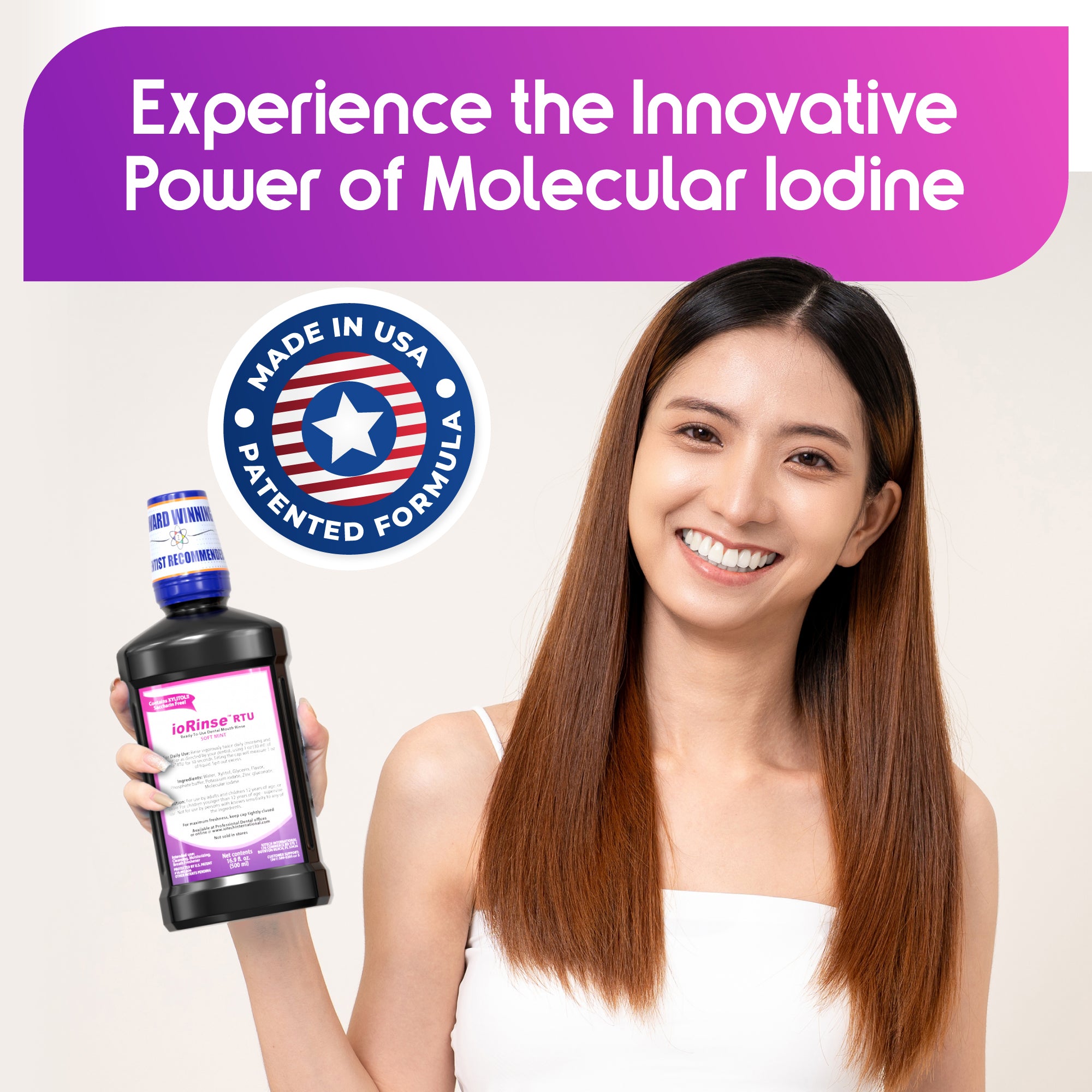ioRinse™ RTU Ready-To-Use Soft Mint - 16 oz bottle