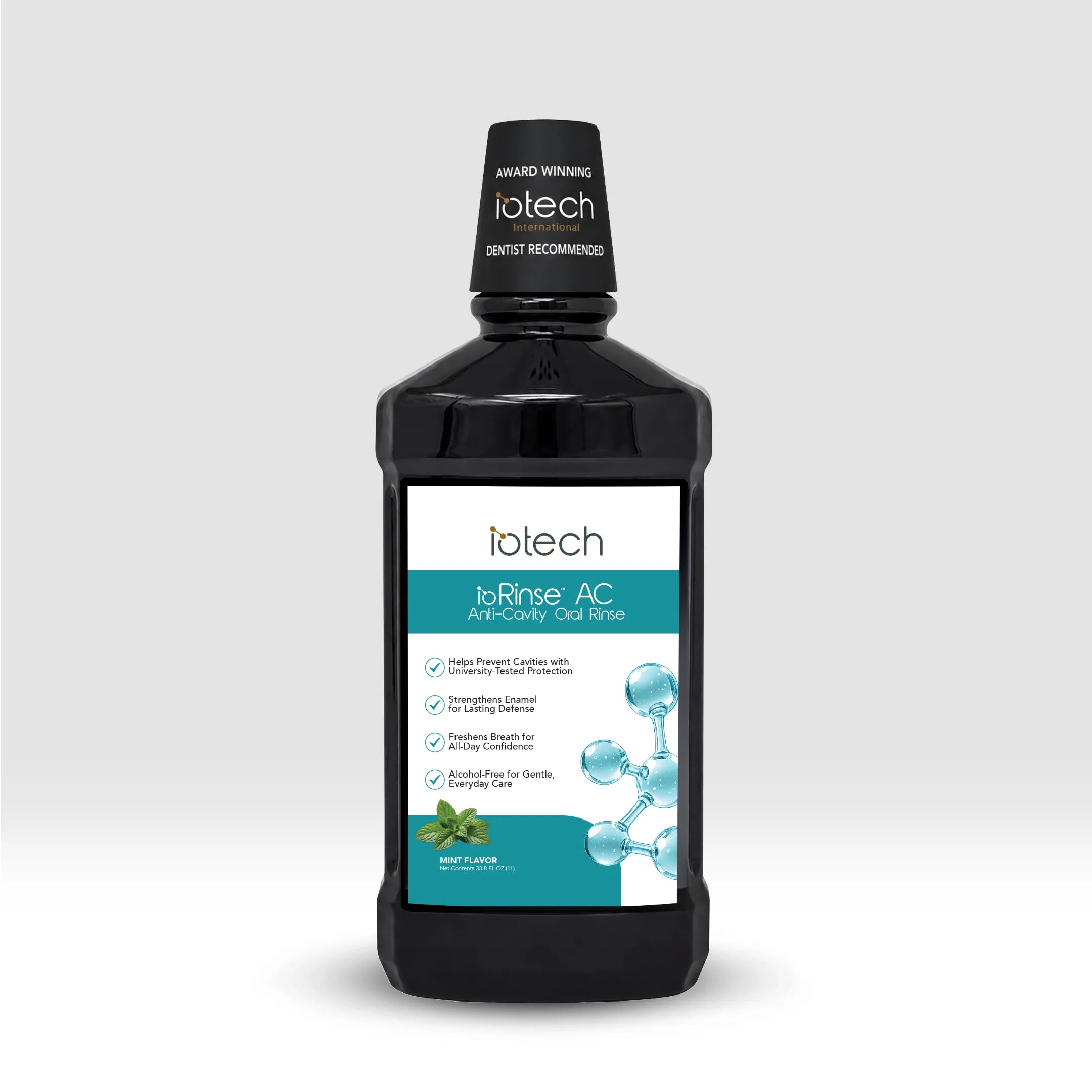 ioRinse AC - Anti-Cavity Oral Rinse - 1L or 16oz