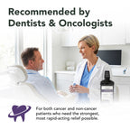 Dentist consulting a patient; ioRinse MR is recommended by dentists and oncologists