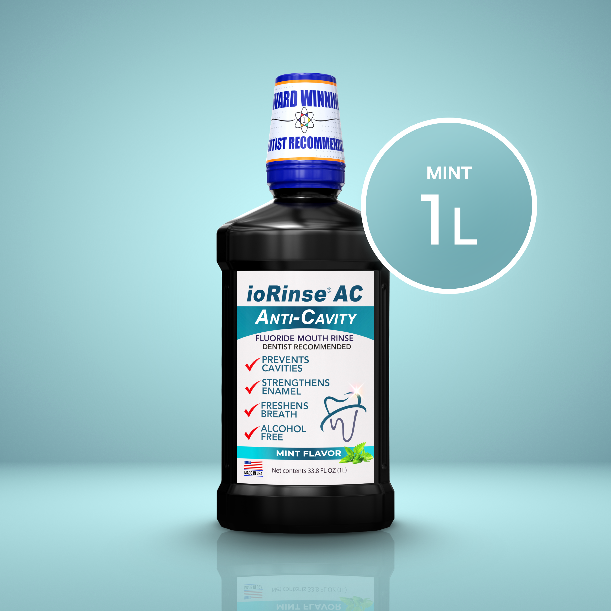ioRinse AC - Anti-Cavity Oral Rinse 1 L Bottle