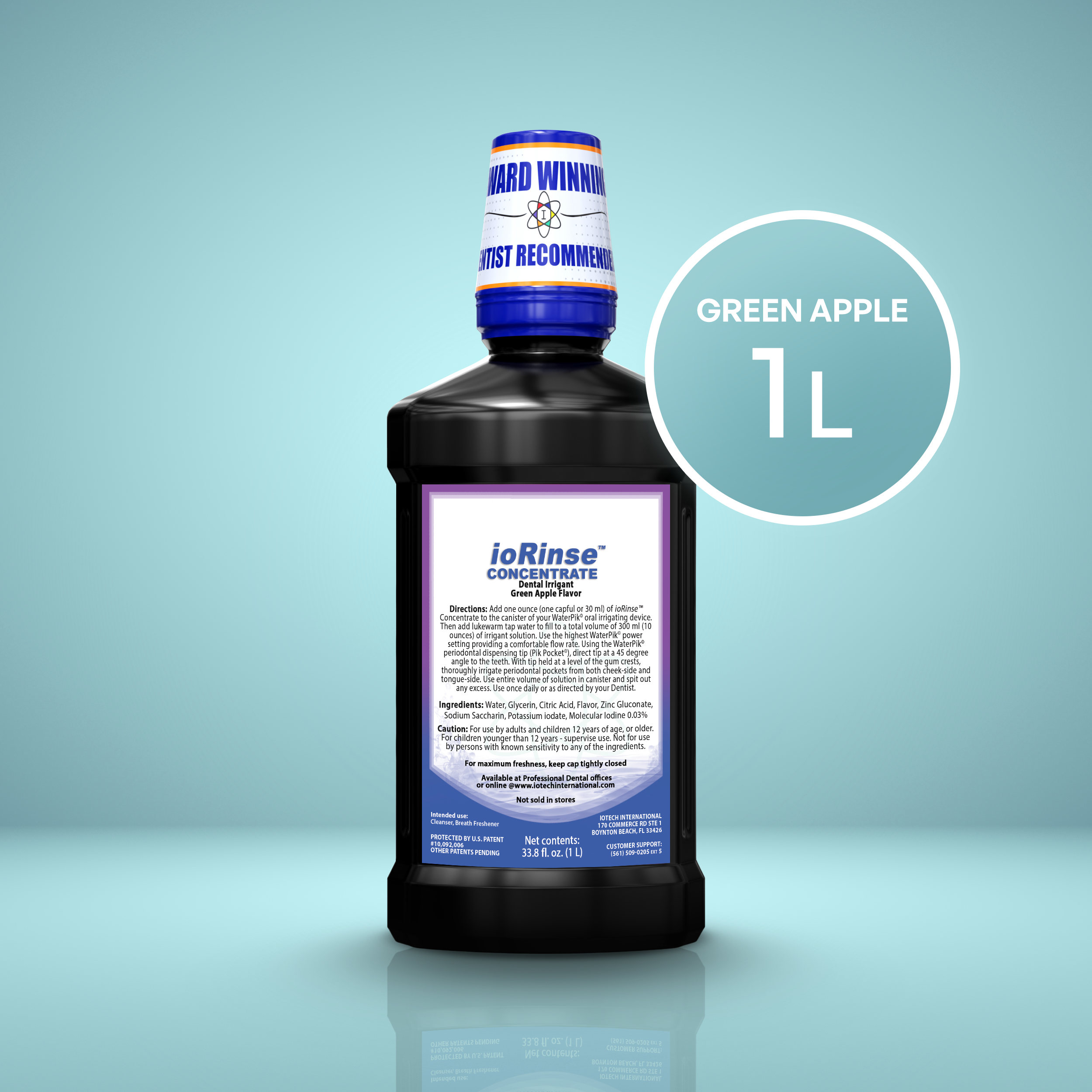 ioRinse™ Professional Concentrate Green-Apple - 1 liter bottle