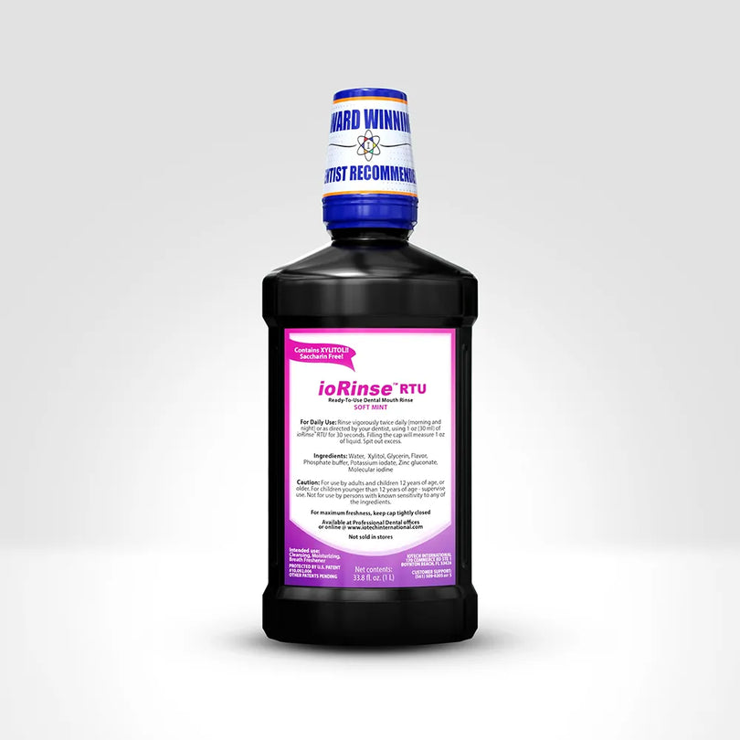 ioRinse™ RTU Ready-To-Use Mouth Rinse - Soft Mint - 1L or 16oz