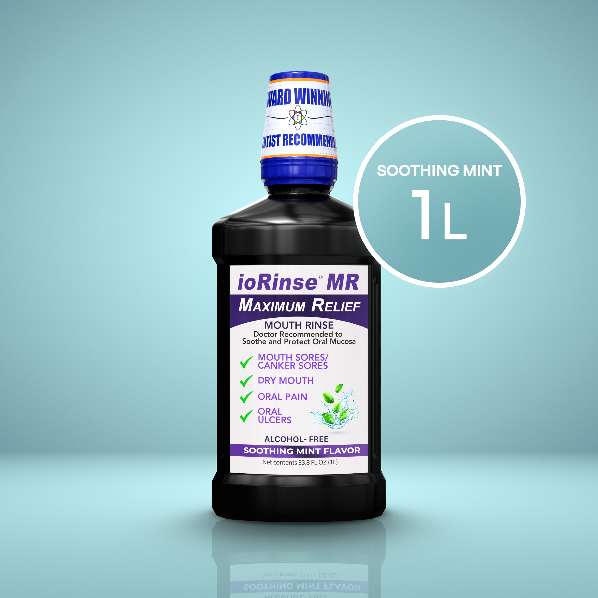 ioRinse MR - Maximum Relief Oral Rinse - 1 liter bottle