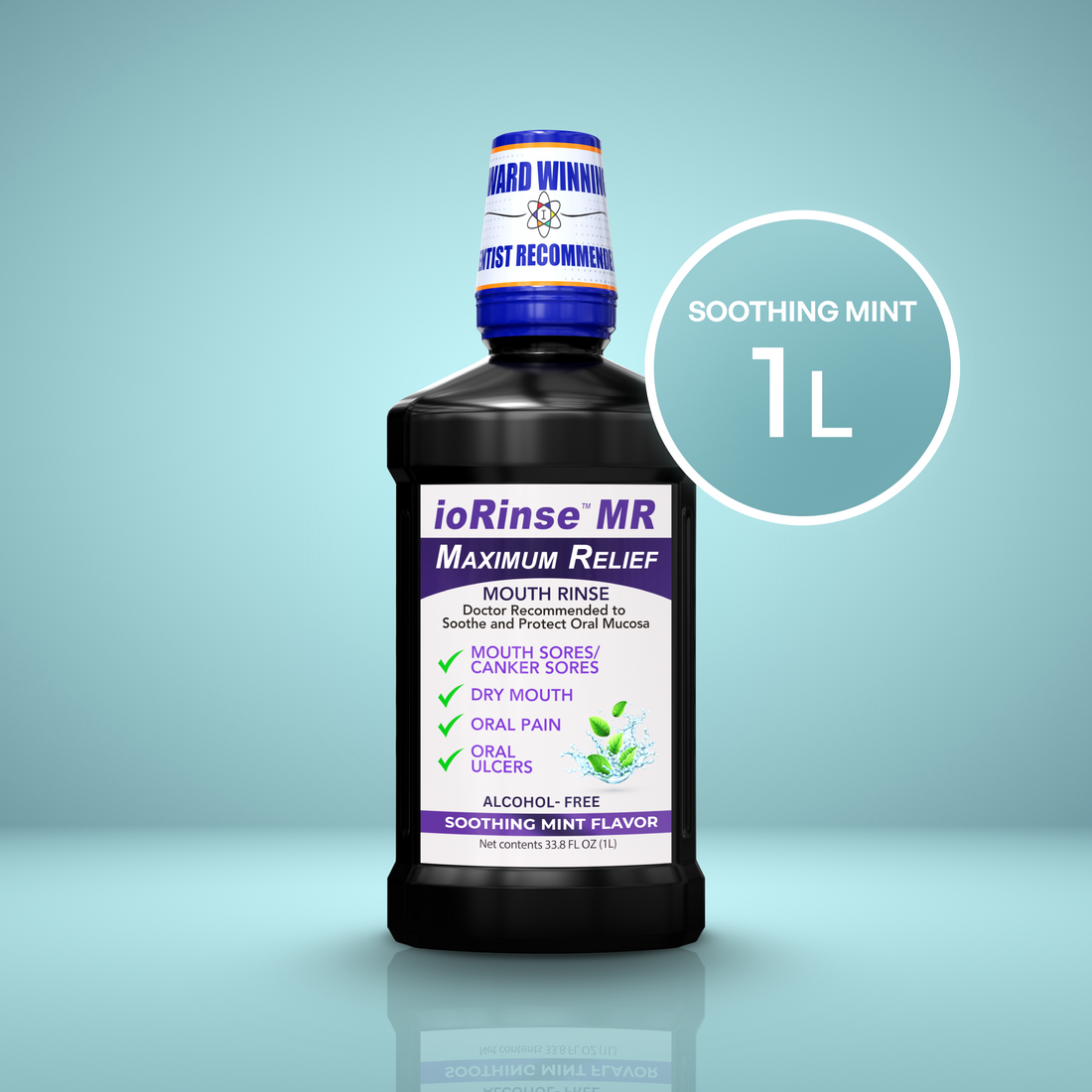 ioRinse MR - Maximum Relief Oral Rinse - 1 liter bottle
